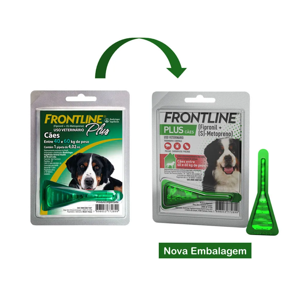 Antipulgas e Carrapatos Frontline Plus Cães entre 40 e 60kg — foto 2