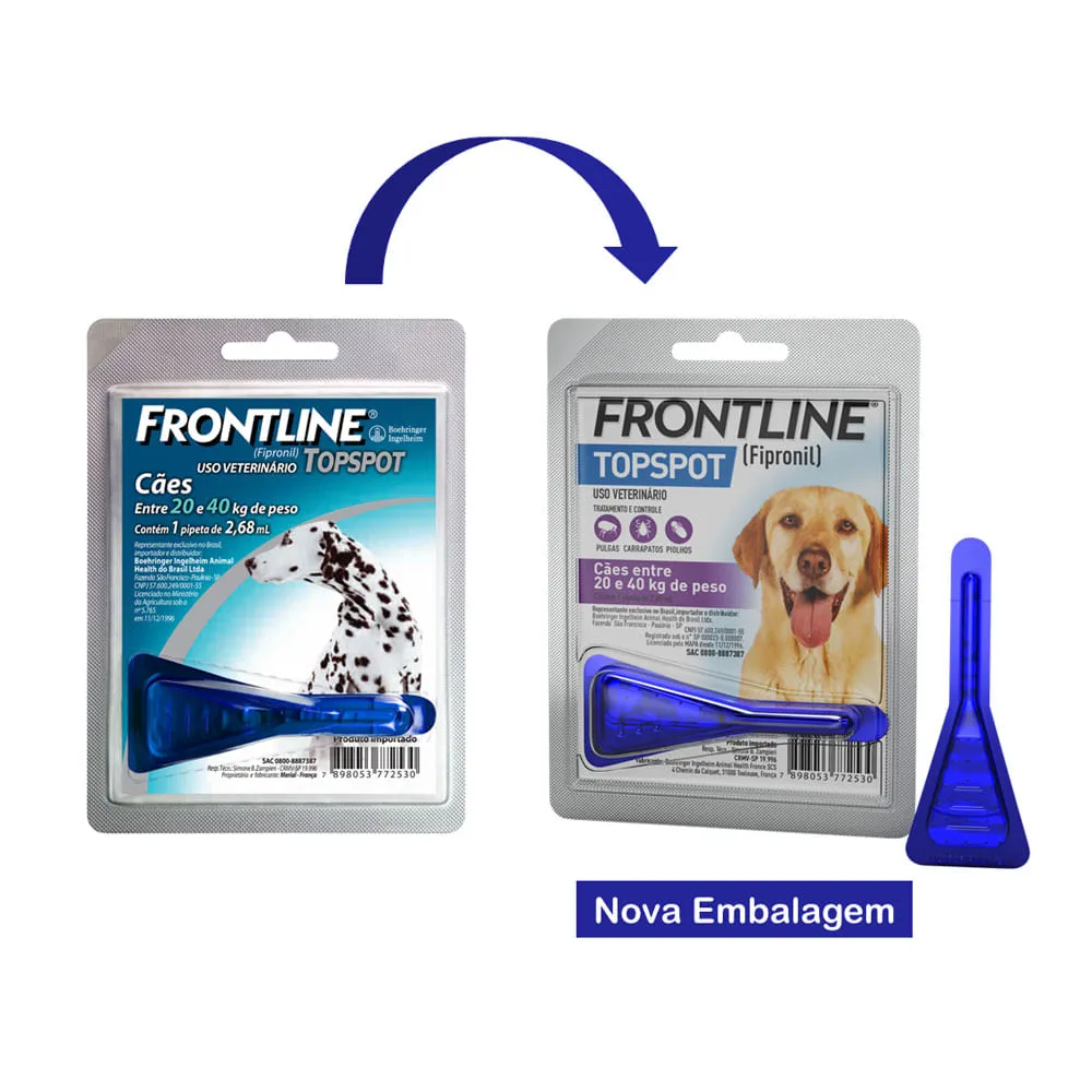 Antipulgas e Carrapatos Frontline Topspot para Cães de 20 a 40kg — foto 2