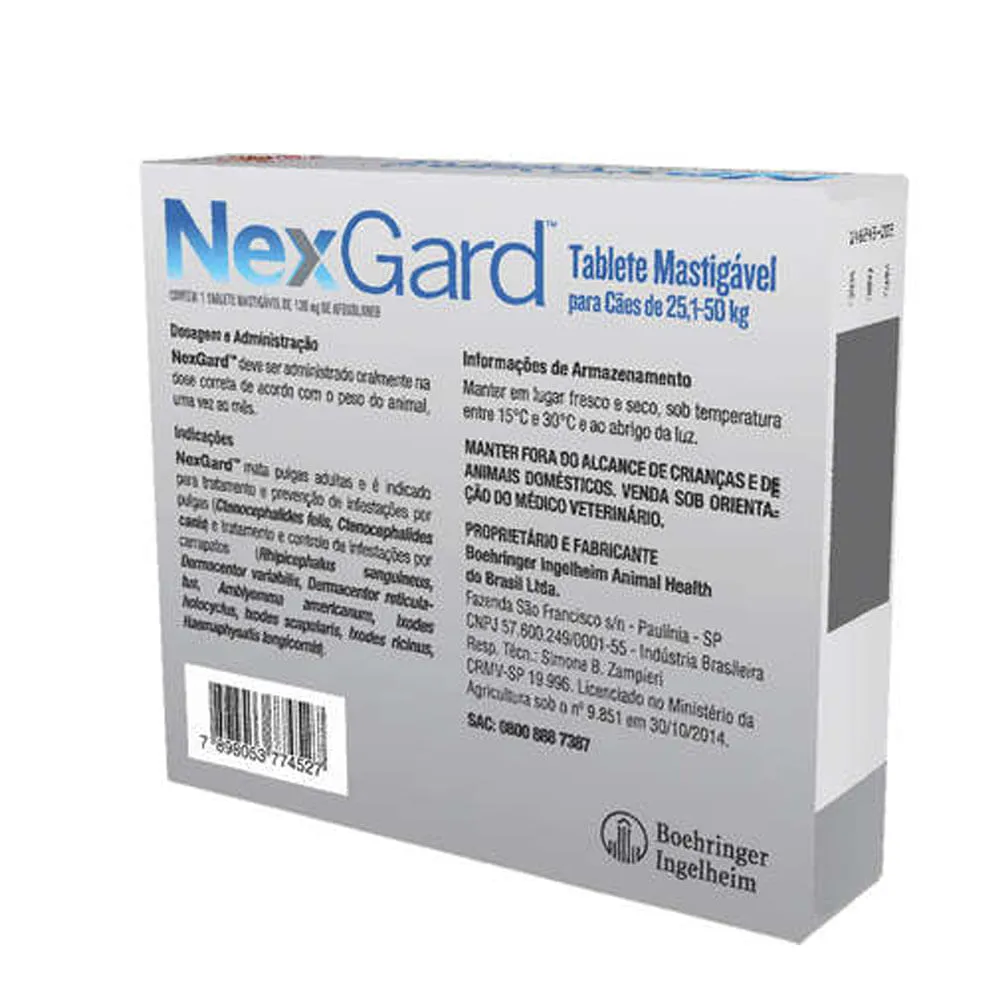 NexGard Antipulgas e Carrapatos para Cães de 25,1 a 50 kg — foto 3