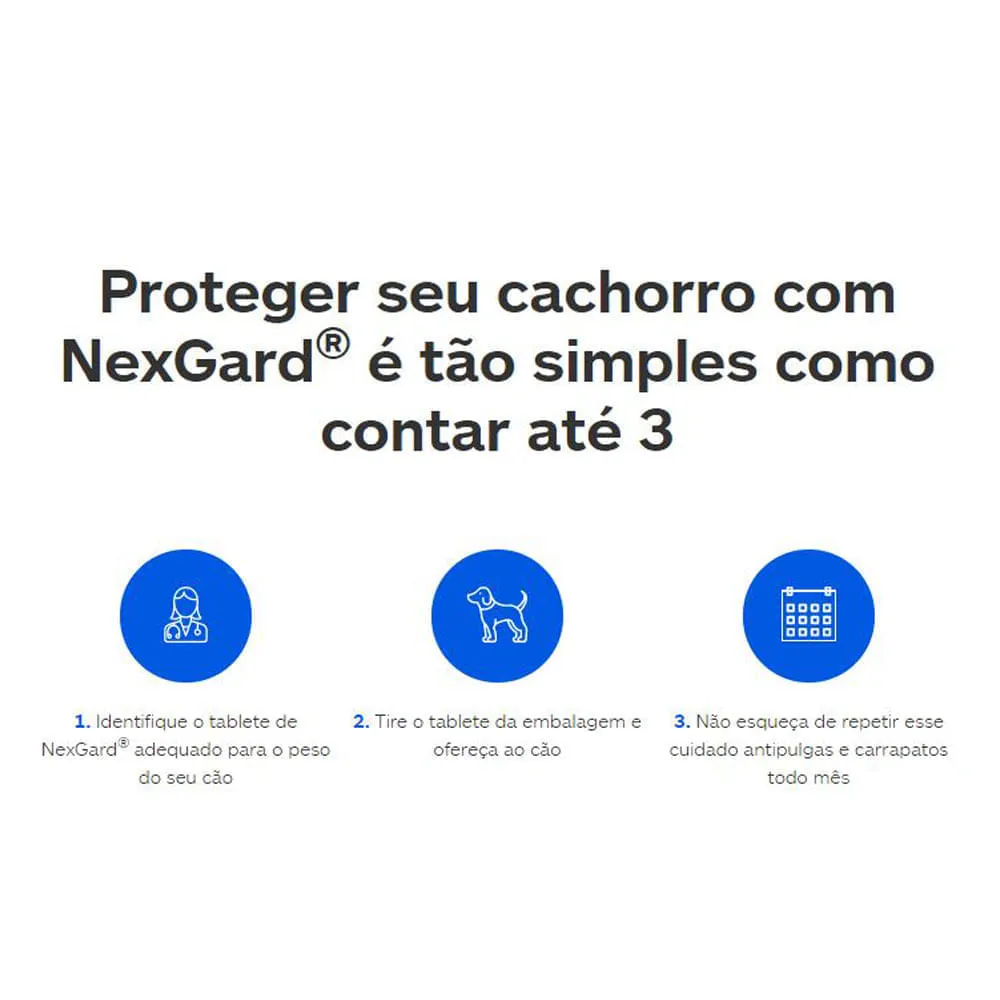 NexGard Antipulgas e Carrapatos de 4,1 a 10kg para Cães — foto 3