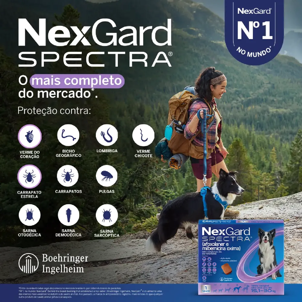 NexGard Spectra 15,1 a 30kg: Antipulgas, Carrapatos e Vermífugo — foto 3