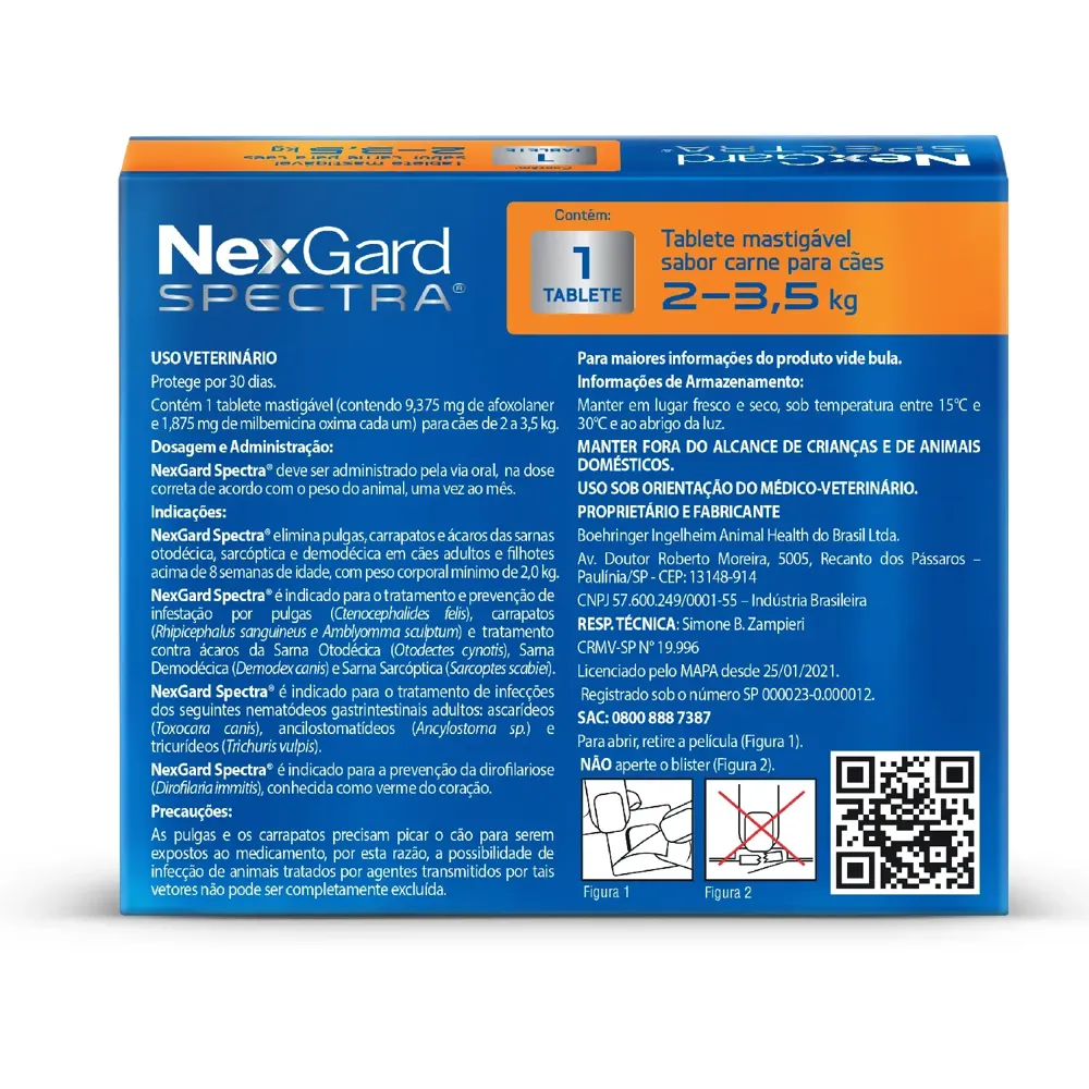 NexGard Spectra 2kg a 3,5kg: Antipulgas, Carrapatos e Vermífugo — foto 5