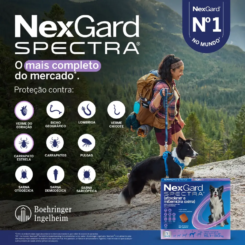 NexGard Spectra 3,6kg a 7,5kg: Antipulgas, Carrapatos e Vermífugo — foto 3