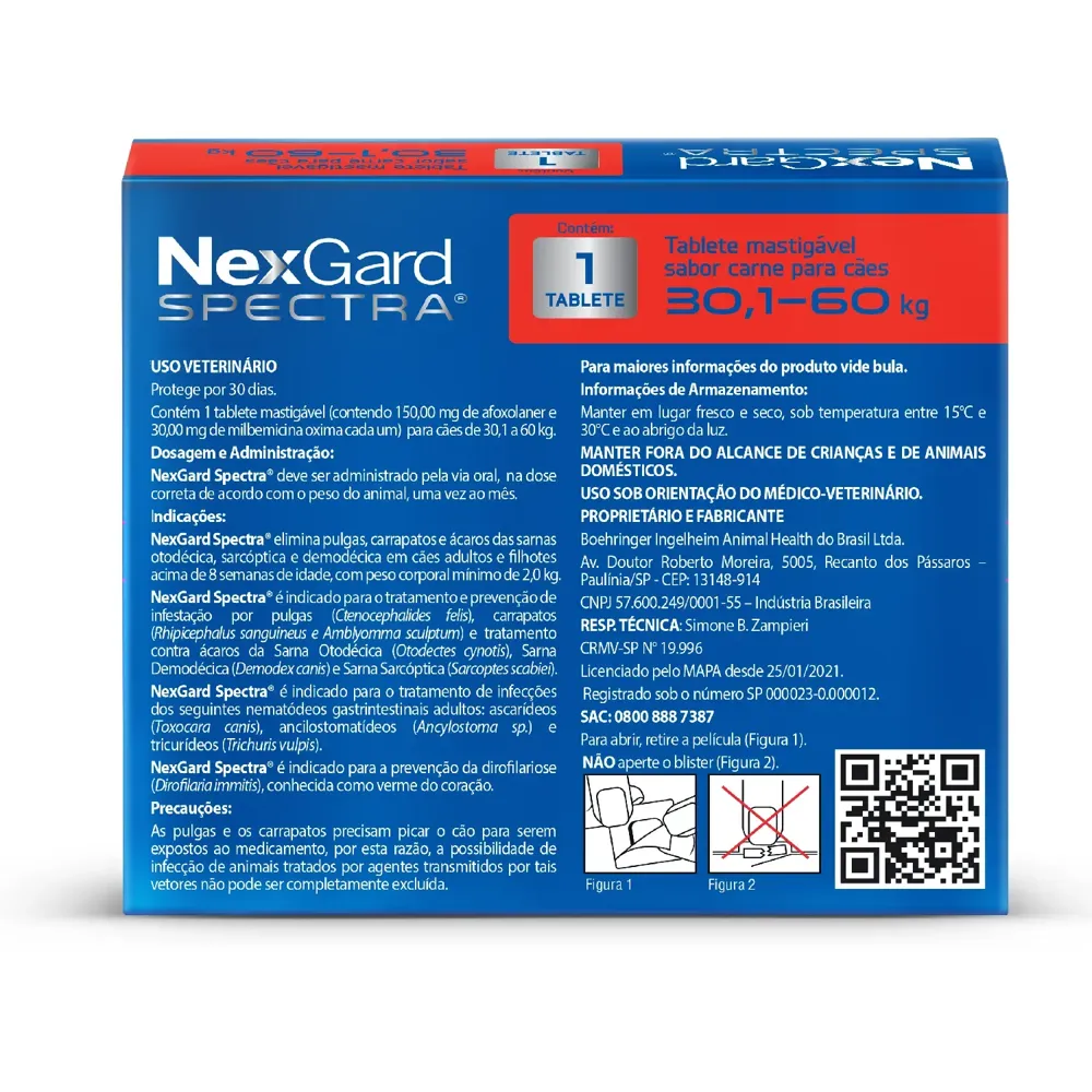 NexGard Spectra 30,1kg a 60kg: Antipulgas, Carrapatos e Vermífugo — foto 5