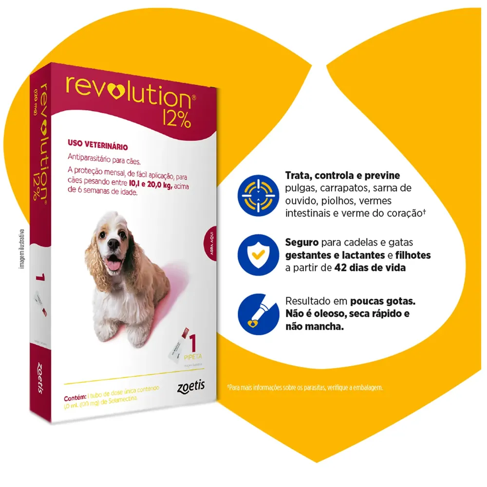 Antipulgas Revolution 12% para Cães de 10,1kg a 20kg — foto 3