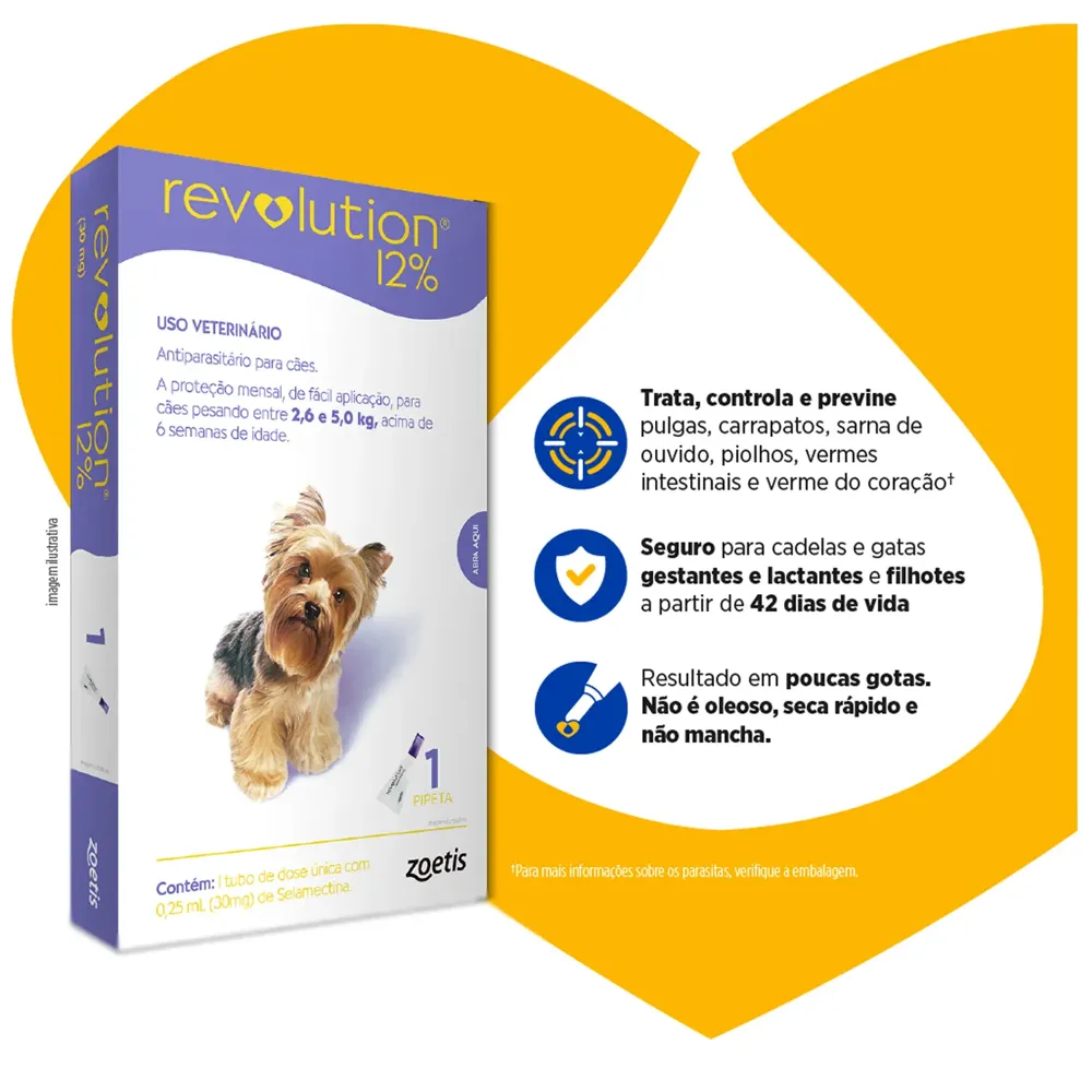 Antipulgas Revolution 12% para Cães de 2,6kg a 5kg — foto 3