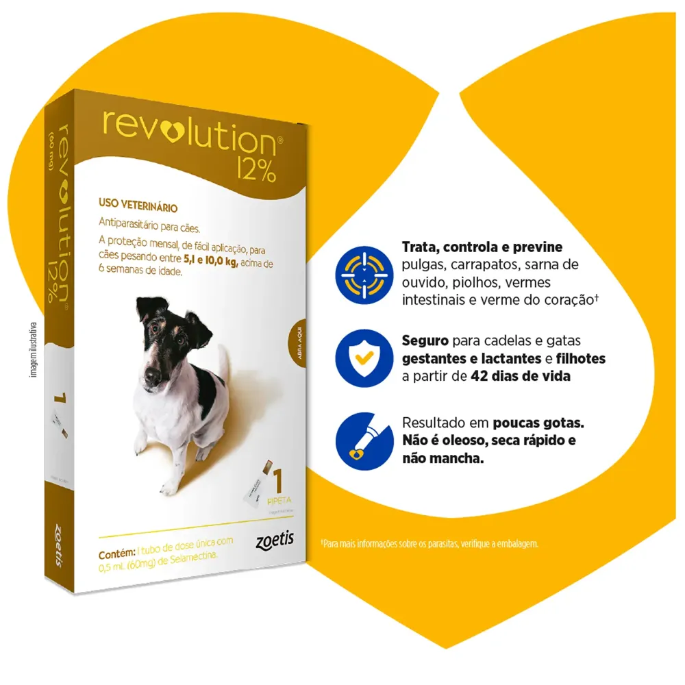 Antipulgas Revolution 12% para Cães de 5,1kg a 10kg — foto 3