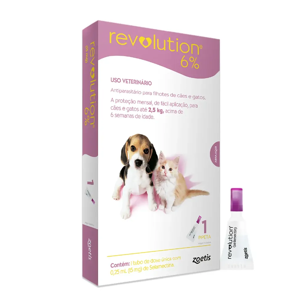 Antipulgas Revolution 6% para Cães e Gatos até 2,5kg — foto 2