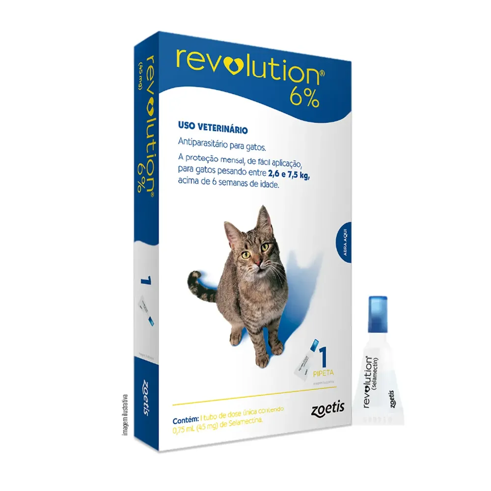 Antipulgas Revolution 6% para Gatos de 2,6kg a 7,5kg — foto 2