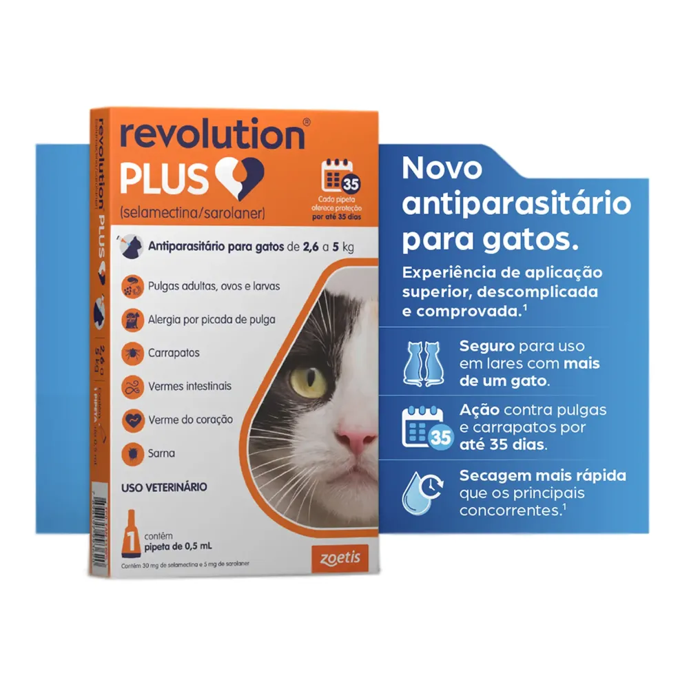 Antipulgas Revolution Plus para Gatos de 2,6 kg a 5 kg — foto 2