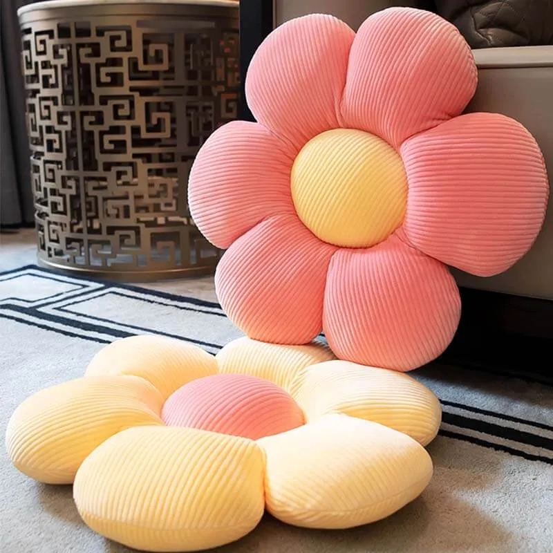 Almofadas de sofá em formato de flor e decoração de quarto — foto 2