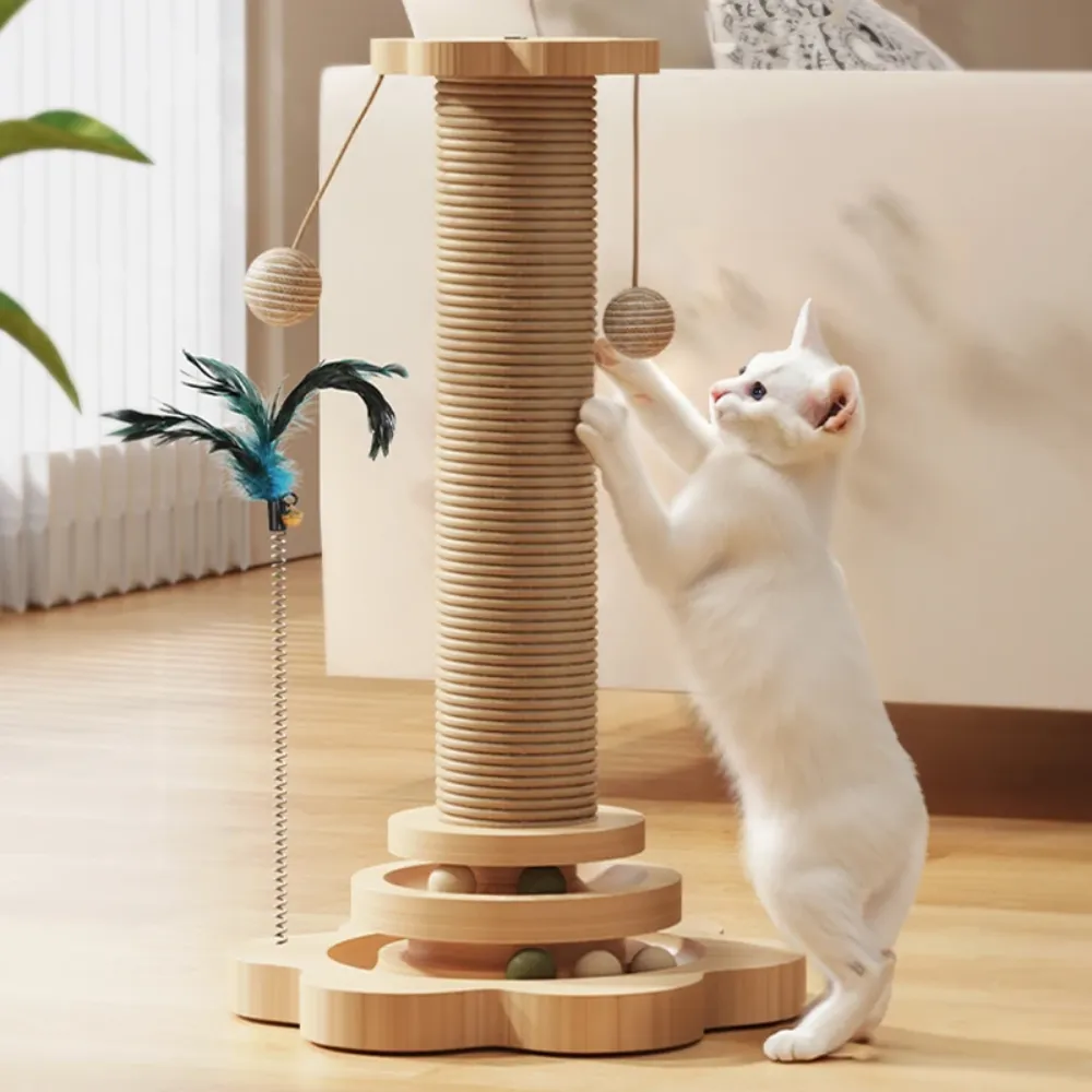 Arranhador de Madeira com Brinquedos para Gatos — foto 3