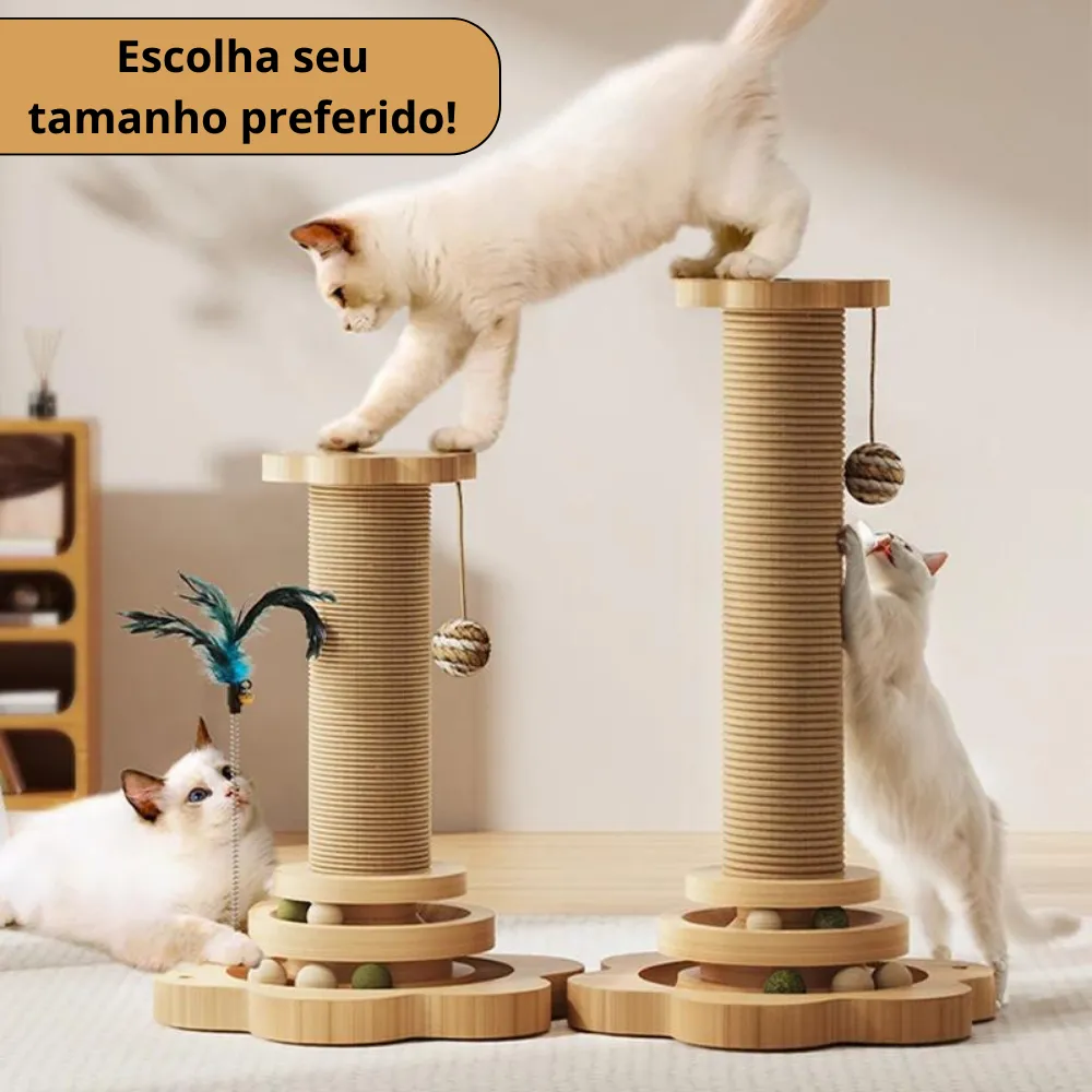 Arranhador de Madeira com Brinquedos para Gatos — foto 6