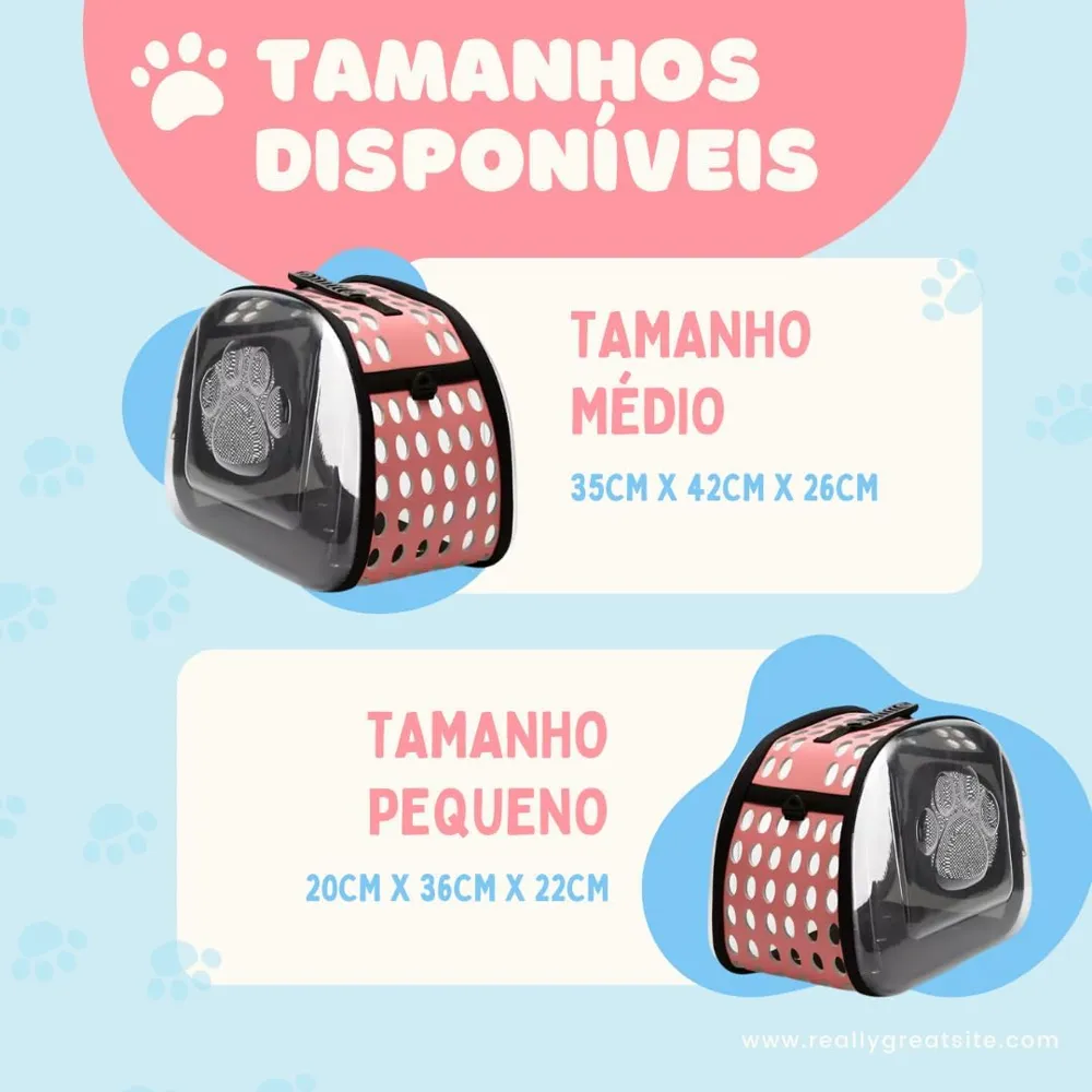 Bolsa Panorâmica de Transporte para pets (Rosa, Médio) — foto 3