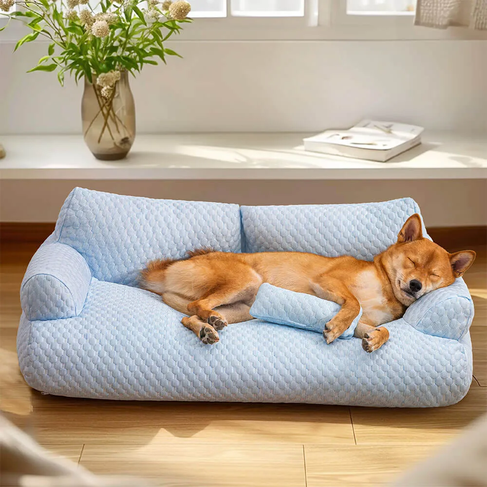Cama com Resfriamento de Seda Gelada para Pet Lavável e Respirável Sofá-cama para Cão — foto 2