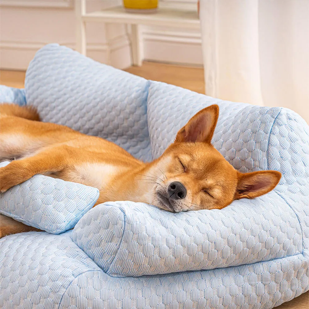 Cama com Resfriamento de Seda Gelada para Pet Lavável e Respirável Sofá-cama para Cão — foto 3