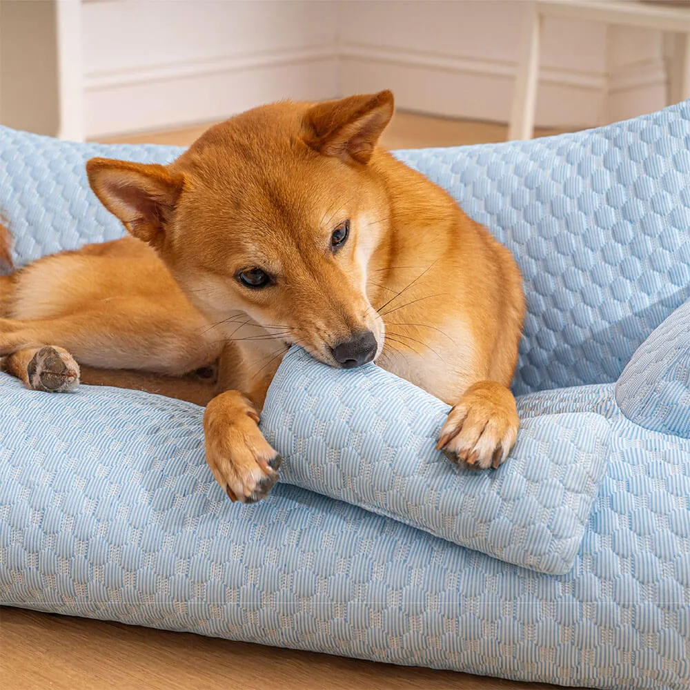 Cama com Resfriamento de Seda Gelada para Pet Lavável e Respirável Sofá-cama para Cão — foto 4