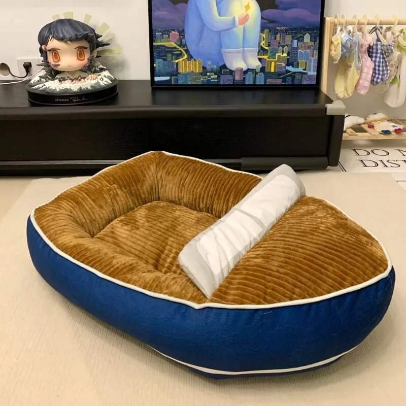 Cama Confortável para Animais de Estimação em Forma de Barco com Grande Espaço, Cama para Cães e Gatos — foto 4