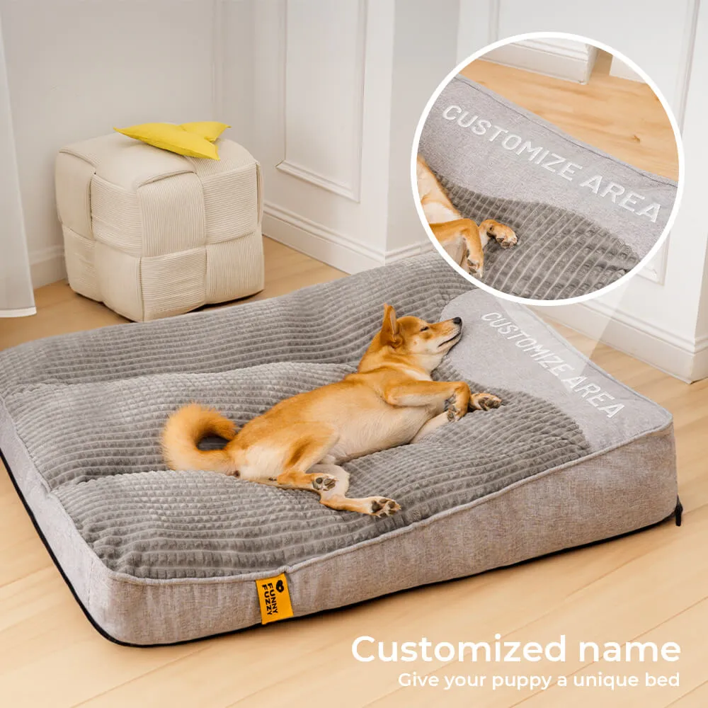 Cama de almofada para cachorro com proteção para coluna grande e espessa e resistente a arranhões personalizada — foto 4