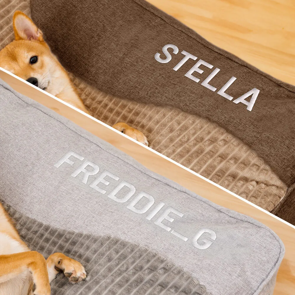 Cama de almofada para cachorro com proteção para coluna grande e espessa e resistente a arranhões personalizada — foto 5