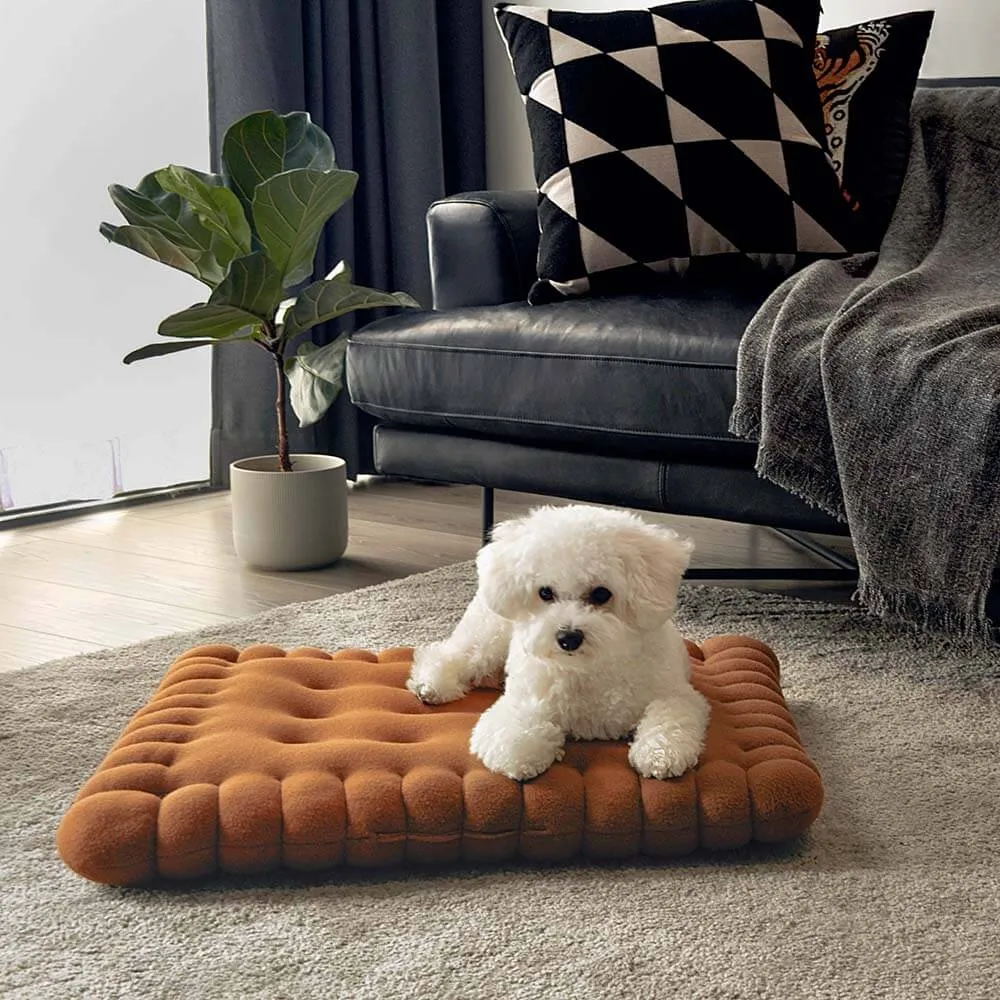 Cama de cachorro acolchoada de biscoito — foto 2