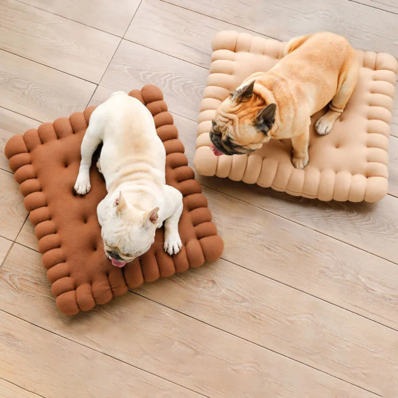 Cama de cachorro acolchoada de biscoito — foto 3