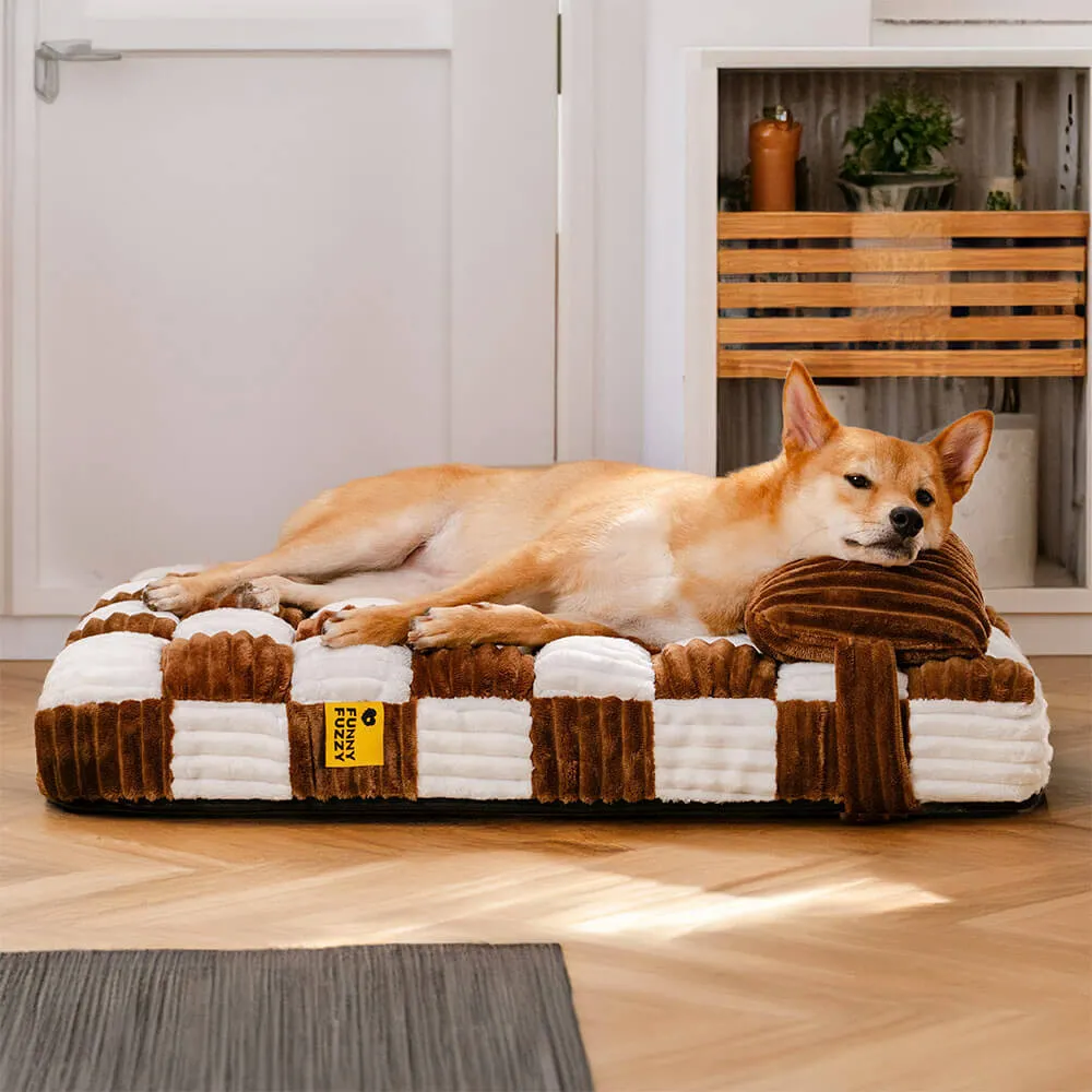 Cama de Cachorro com Apoio Ortopédico de Pelúcia Artesanal com Travesseiro — foto 2