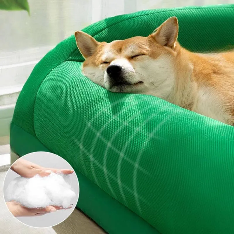 Cama Espreguiçadeira Listrada Impermeável Grande Cama Refrigerada para Cachorro — foto 5