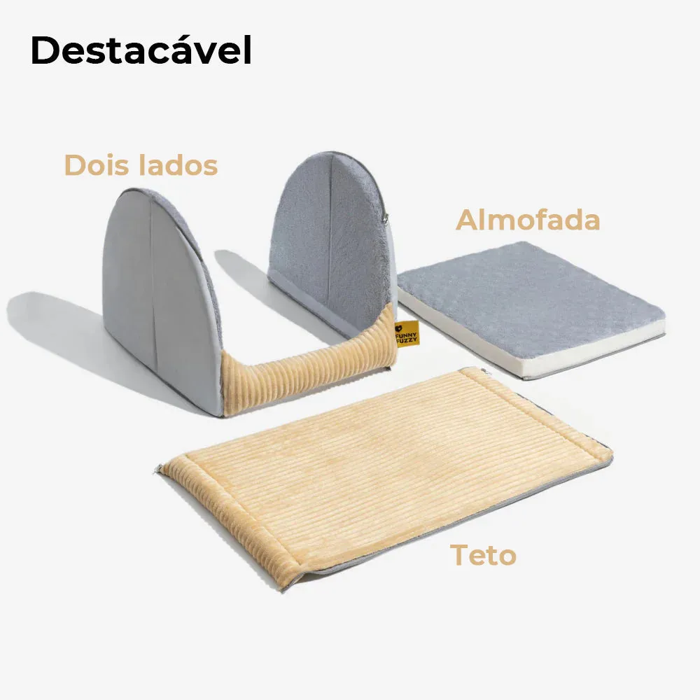 Cama Grande Destacável de Flanela Quente Semi-fechada para Cães — foto 5