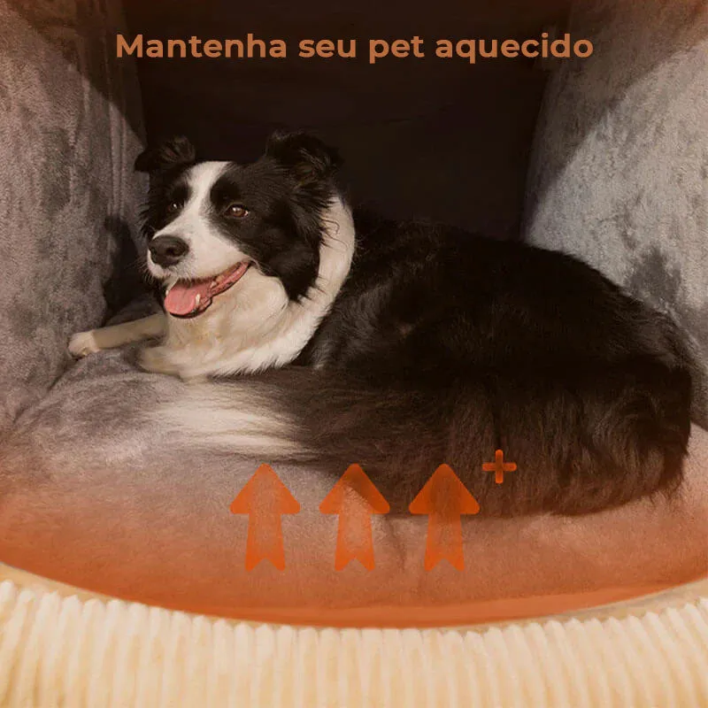 Cama Grande Destacável de Flanela Quente Semi-fechada para Cães — foto 6