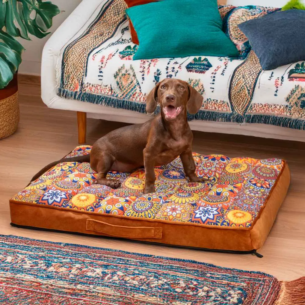 Cama ortopédica confortável espessada com apoio total marroquino para cachorro — foto 2