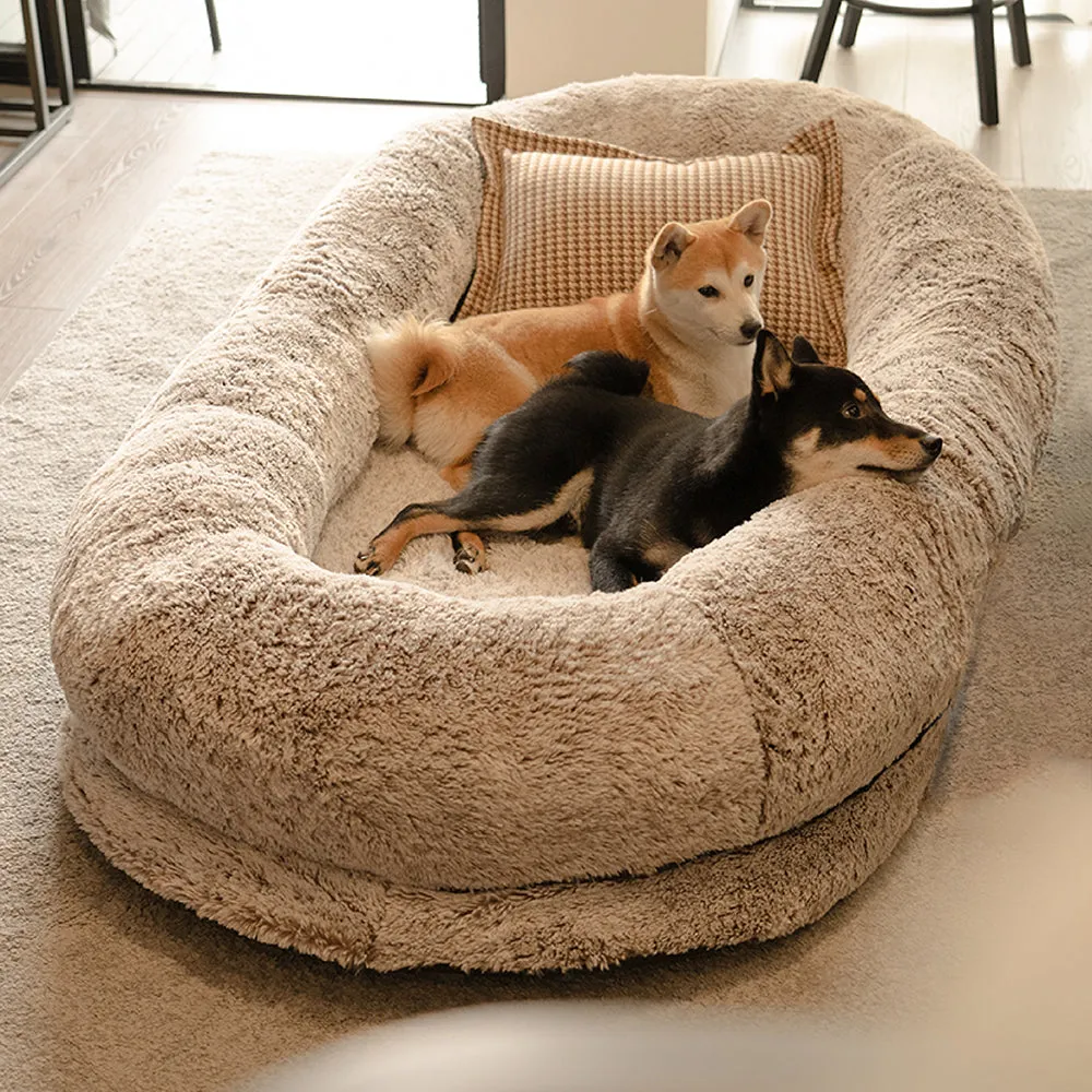 Cama Oval Luxuosa Super Grande para um Sono mais Profundo Cama para Cães e Pessoas — foto 6