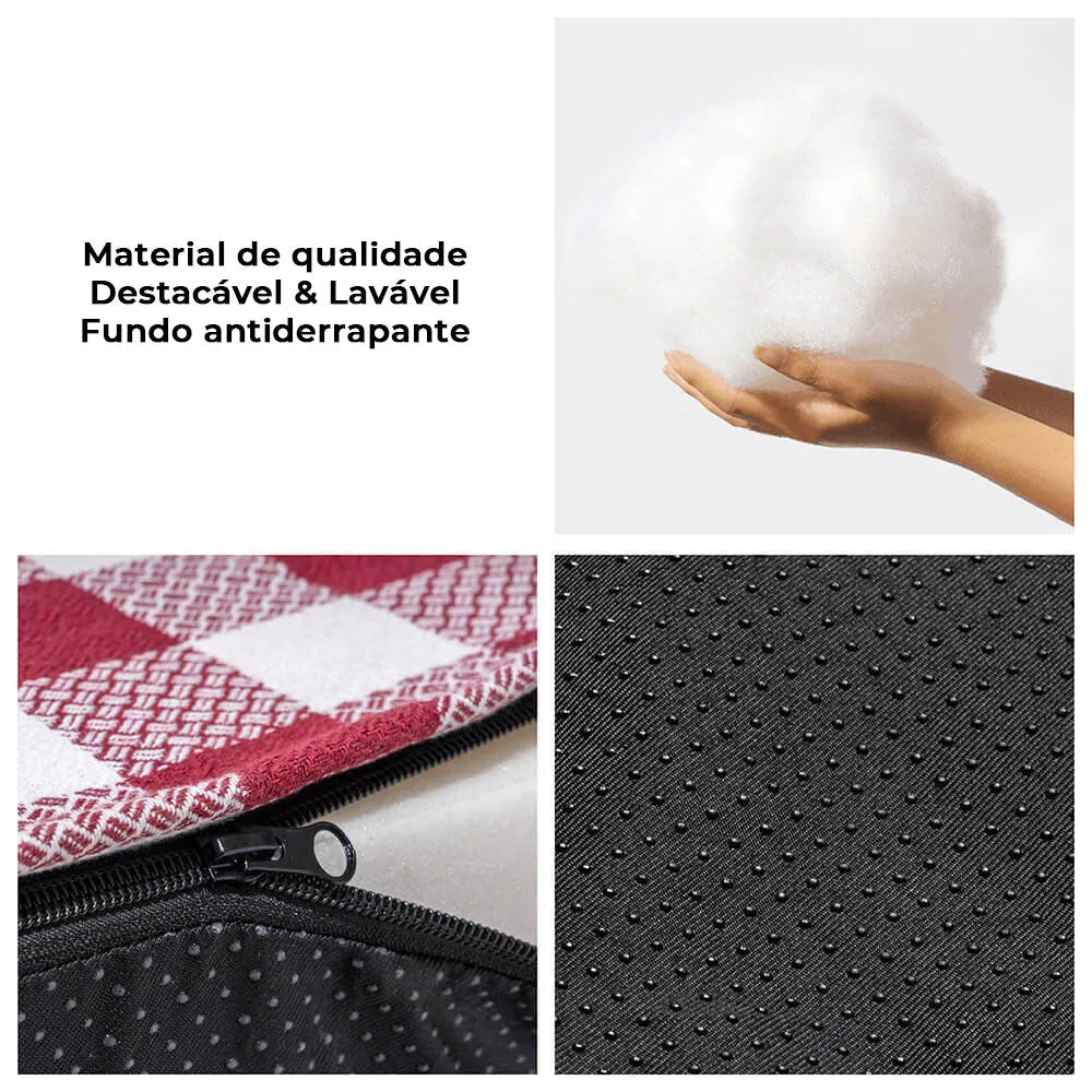 Clássica Cama Festiva Tartan Aconchegante para Cães Anti-ansiedade Calmante — foto 6