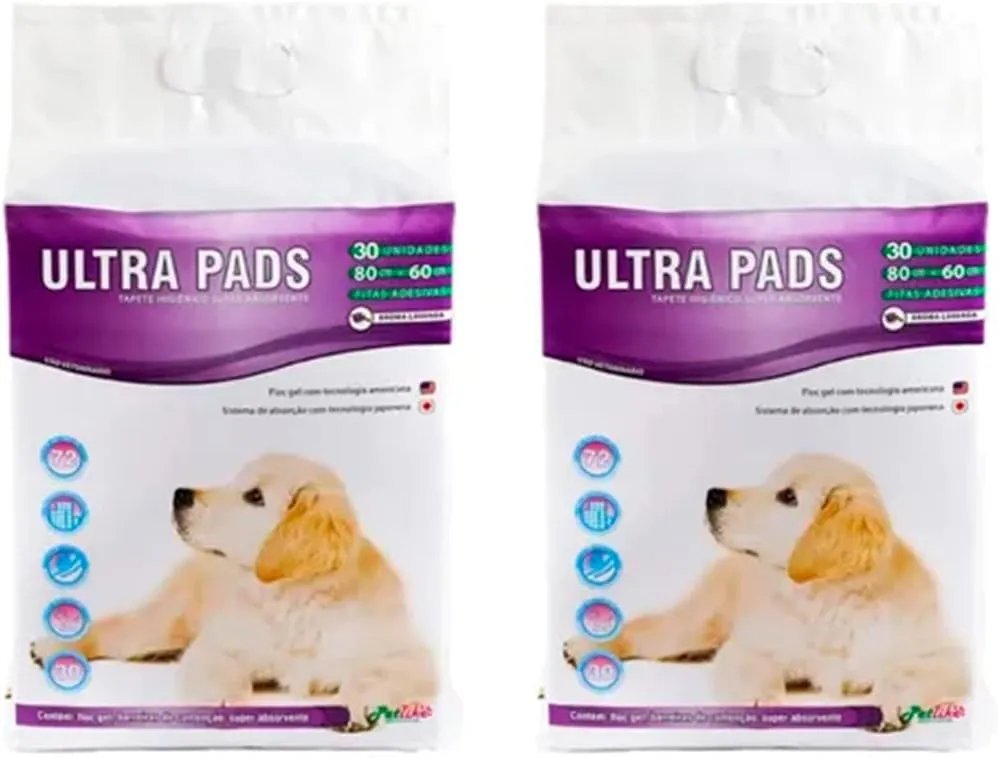 Kit Tapete Higiênico Ultra Pads Aroma Lavanda - 60unid 80x60cm — foto 2