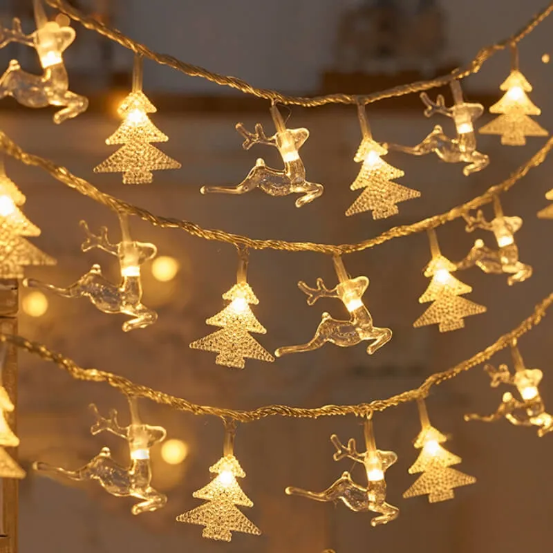Luzes LED Luzes de corda USB para renas e flocos de neve de Natal — foto 2