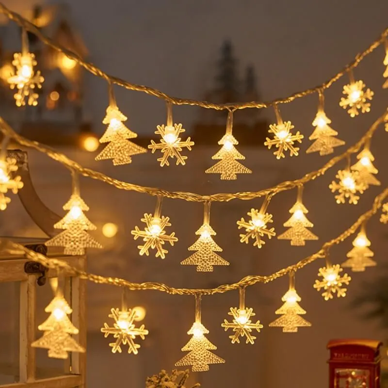 Luzes LED Luzes de corda USB para renas e flocos de neve de Natal — foto 4