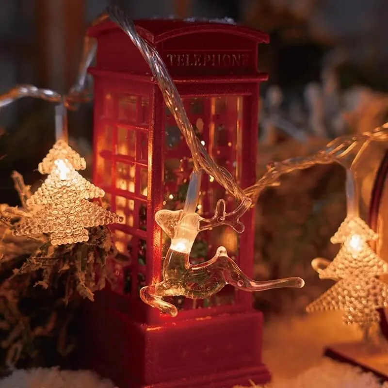 Luzes LED Luzes de corda USB para renas e flocos de neve de Natal — foto 6