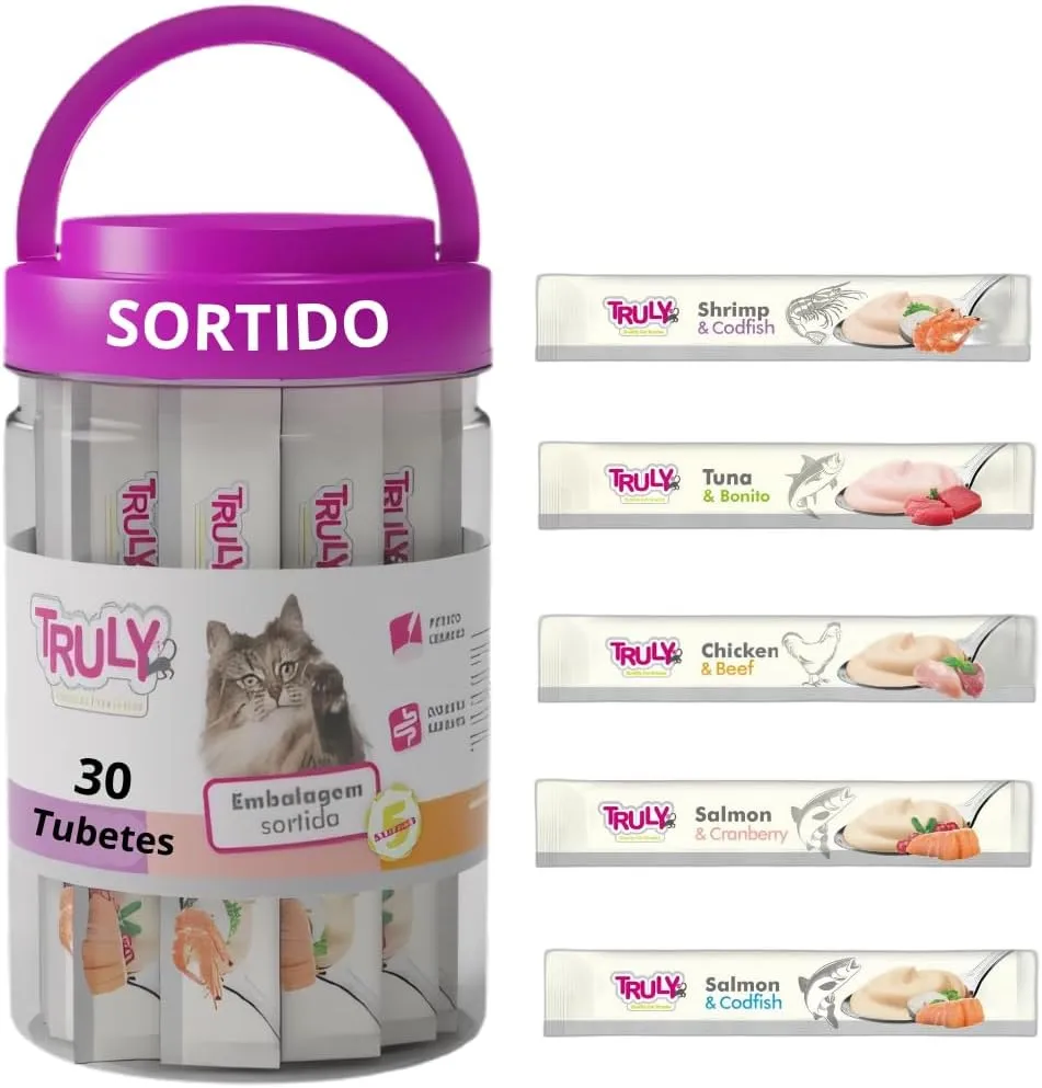 Petisco para Gato Truly Creamy Churu Cremoso Pote 30 Tubetes — foto 2
