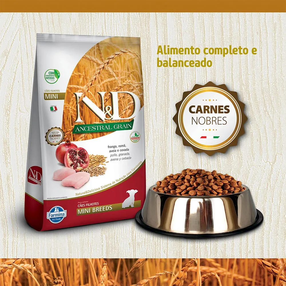 Ração Farmina N&D Ancestral Grain para Cães Filhotes de Raças Pequenas Sabor Frango e Romã — foto 5