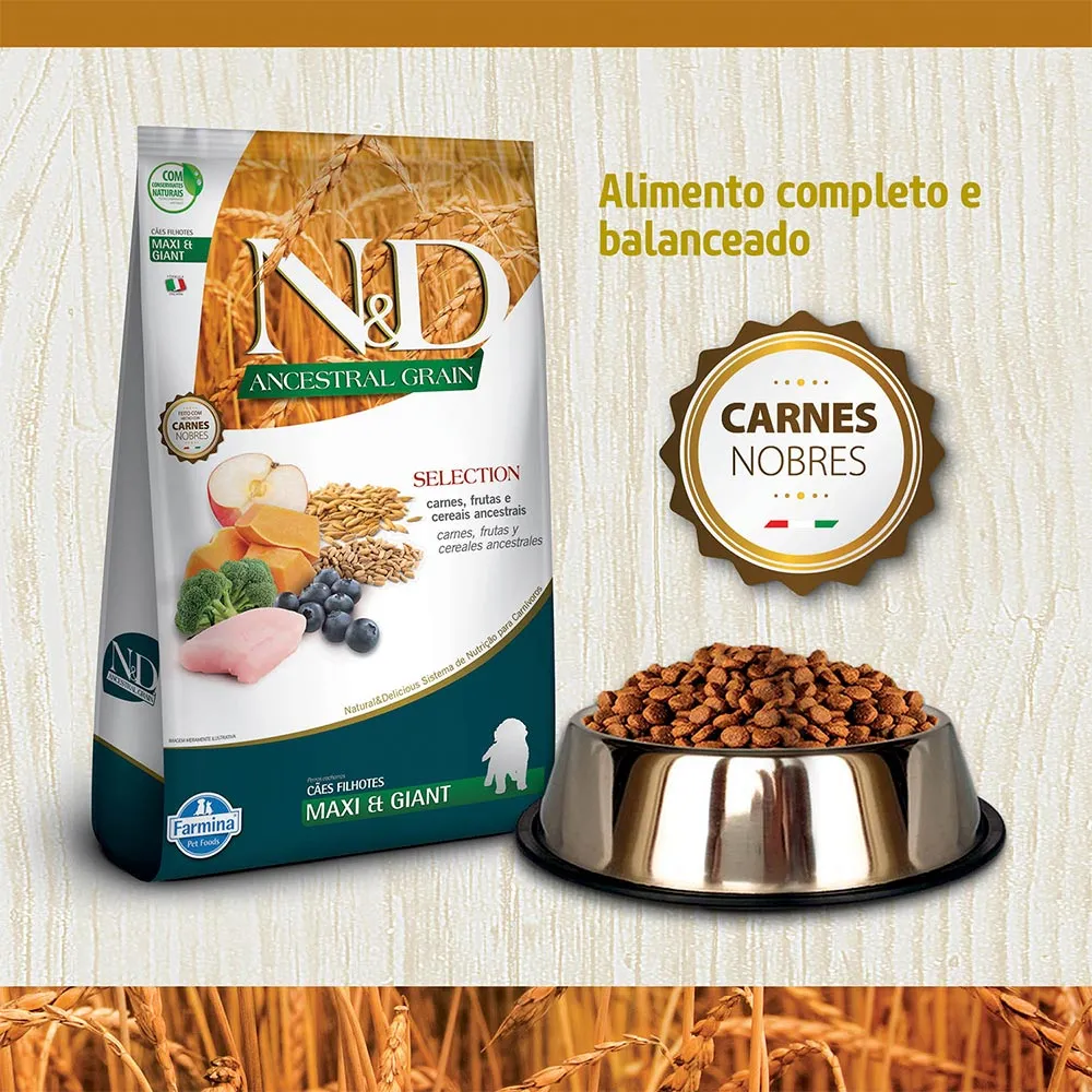 Ração Farmina N&D Ancestral Selection para Cães Filhotes de Raças Grandes Sabor Frango - 15kg — foto 5
