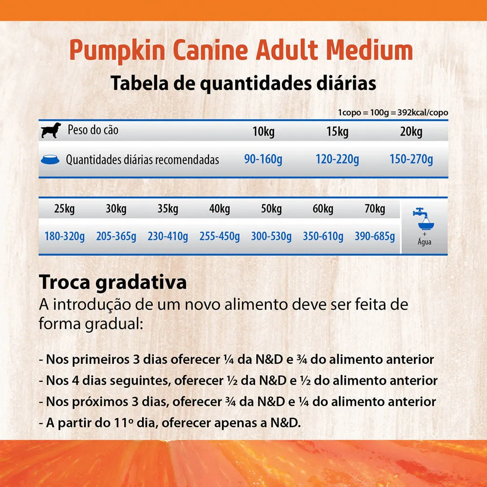 Ração N&D Pumpkin para Cães Adultos Raças Média sabor Cordeiro, Abóbora e Blueberry — foto 6