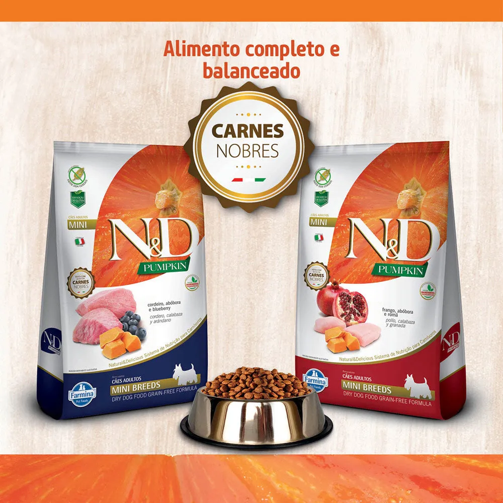 Ração N&D Pumpkin para Cães Adultos Raças Mini sabor Cordeiro, Abóbora e Blueberry — foto 5