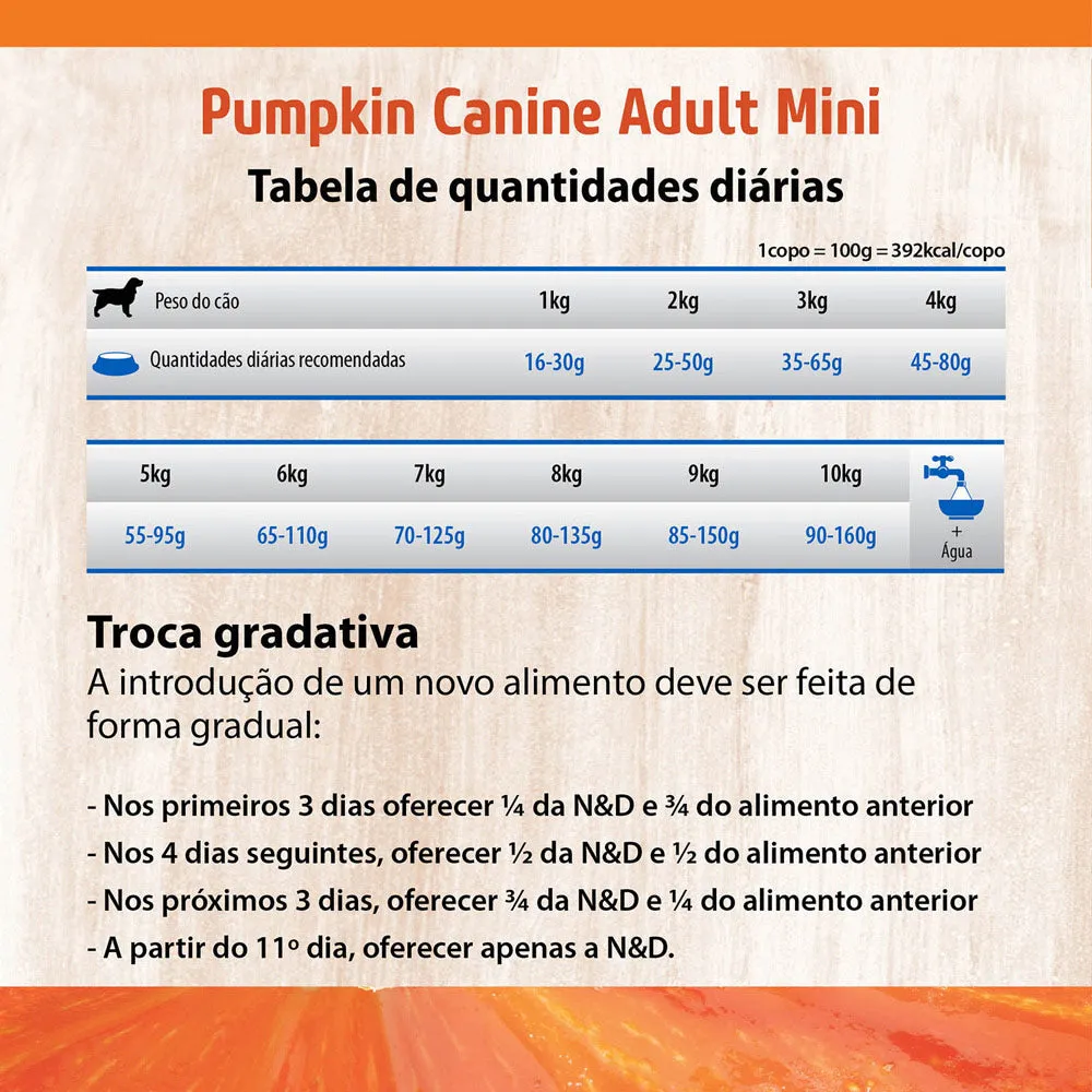 Ração N&D Pumpkin para Cães Adultos Raças Mini sabor Cordeiro, Abóbora e Blueberry — foto 6