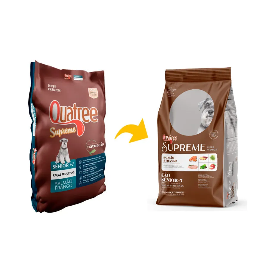 Ração Quatree Supreme para Cães Sênior +7 de Porte Pequeno Sabor Salmão e Frango — foto 2