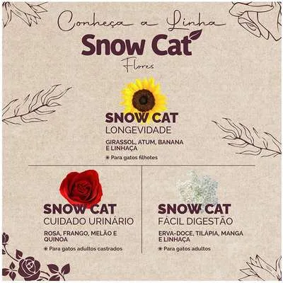 Ração Seca Snow Cat Flores Cuidado Urinário para Gatos Castrados — foto 6