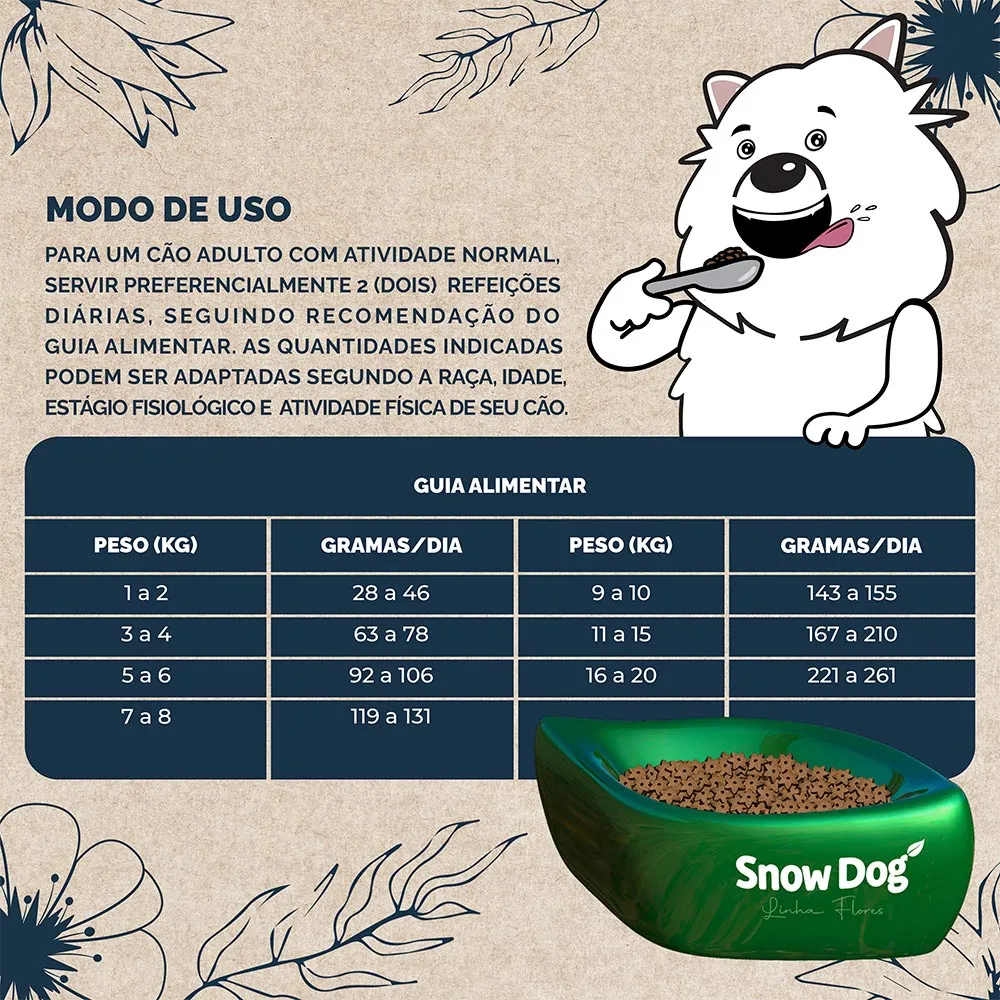 Ração Snow Dog Flores Cuidado da Pele para Cães Adultos de Porte Pequeno — foto 4