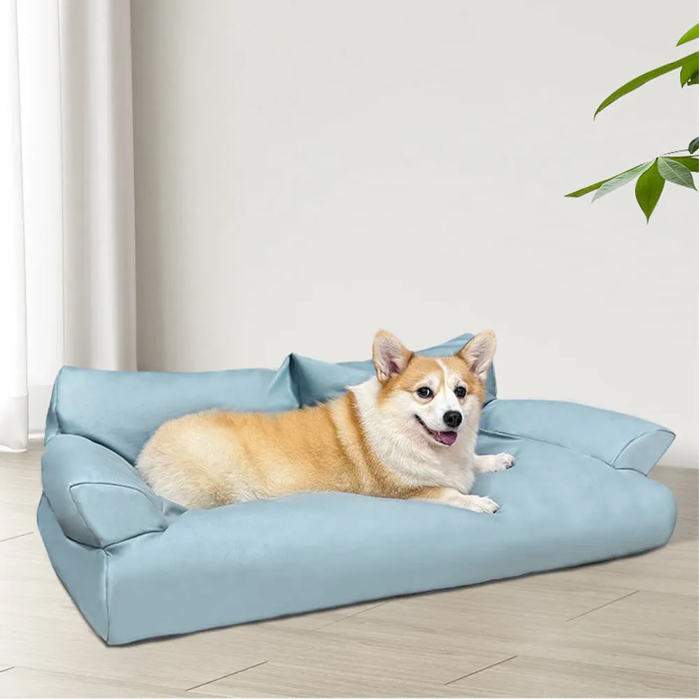 Sofá-cama aconchegante para cães, couro sintético, anti-riscos e à prova d'água — foto 3