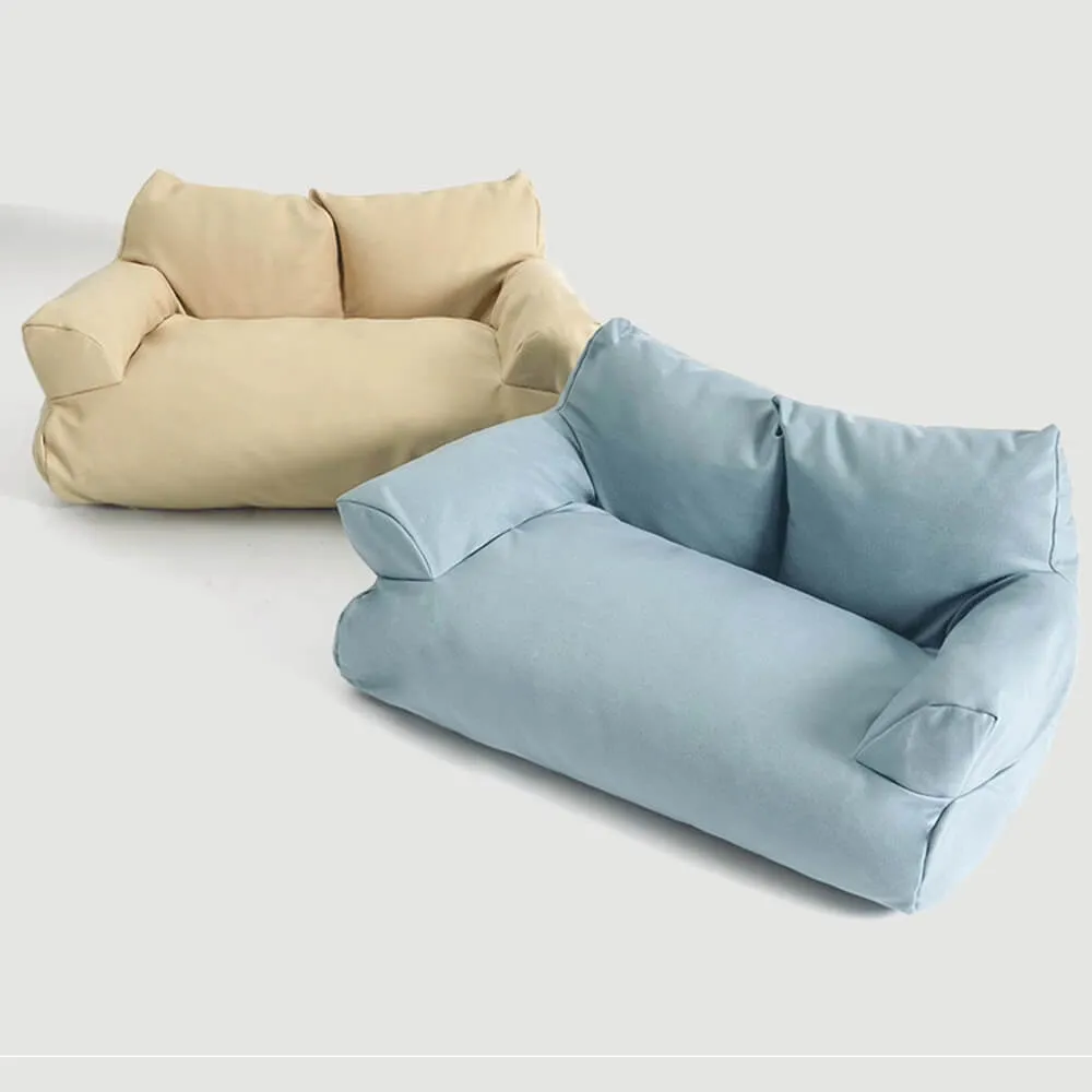 Sofá-cama aconchegante para cães, couro sintético, anti-riscos e à prova d'água — foto 6