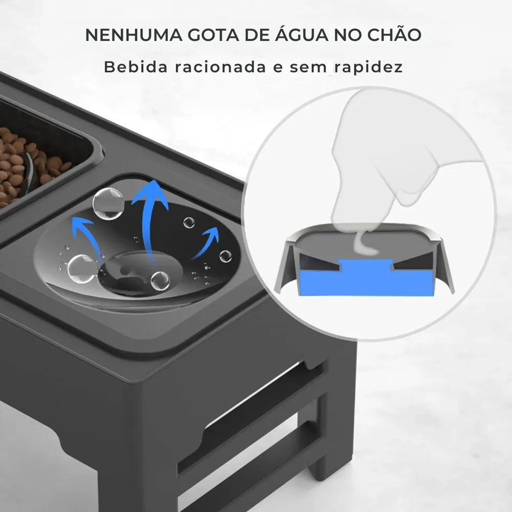 Tigela Elevada Ajustável e Multifuncional - Previna futuros problemas para seu pet — foto 4