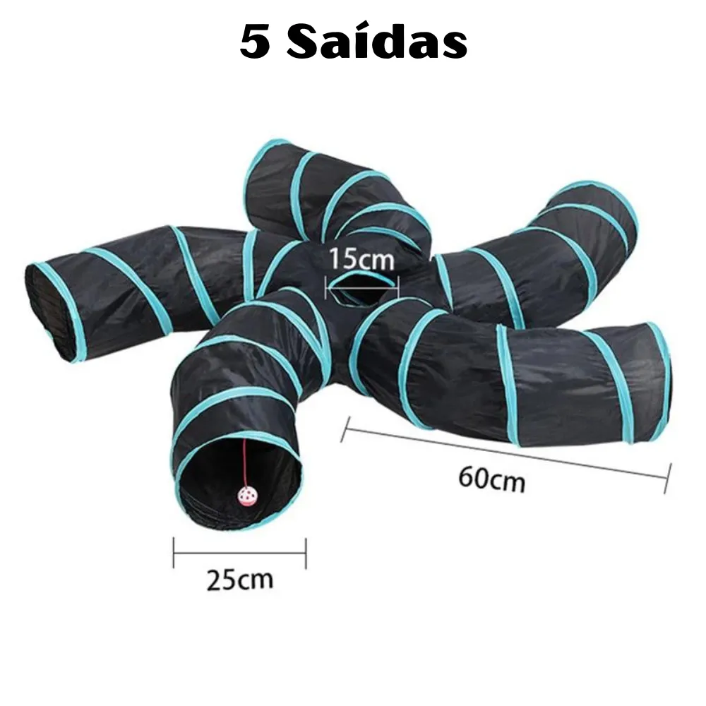 Túnel Interativo com Vários Tamanhos para Gatos — foto 2